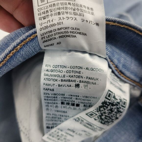 Levi's 724 high rise straight jeans blue denim 26 womens 3570 - Picture 11 of 12